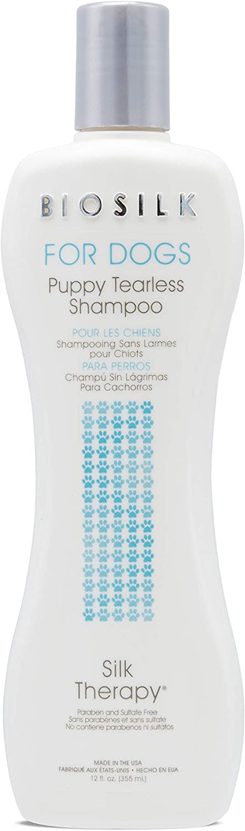 for Dogs Silk Therapy Puppy Tearless Shampoo for Dogs | Best Shampoo for Puppies and Great for All Dogs and Breeds| 12 Ounce Bottle of Dog Shampoo