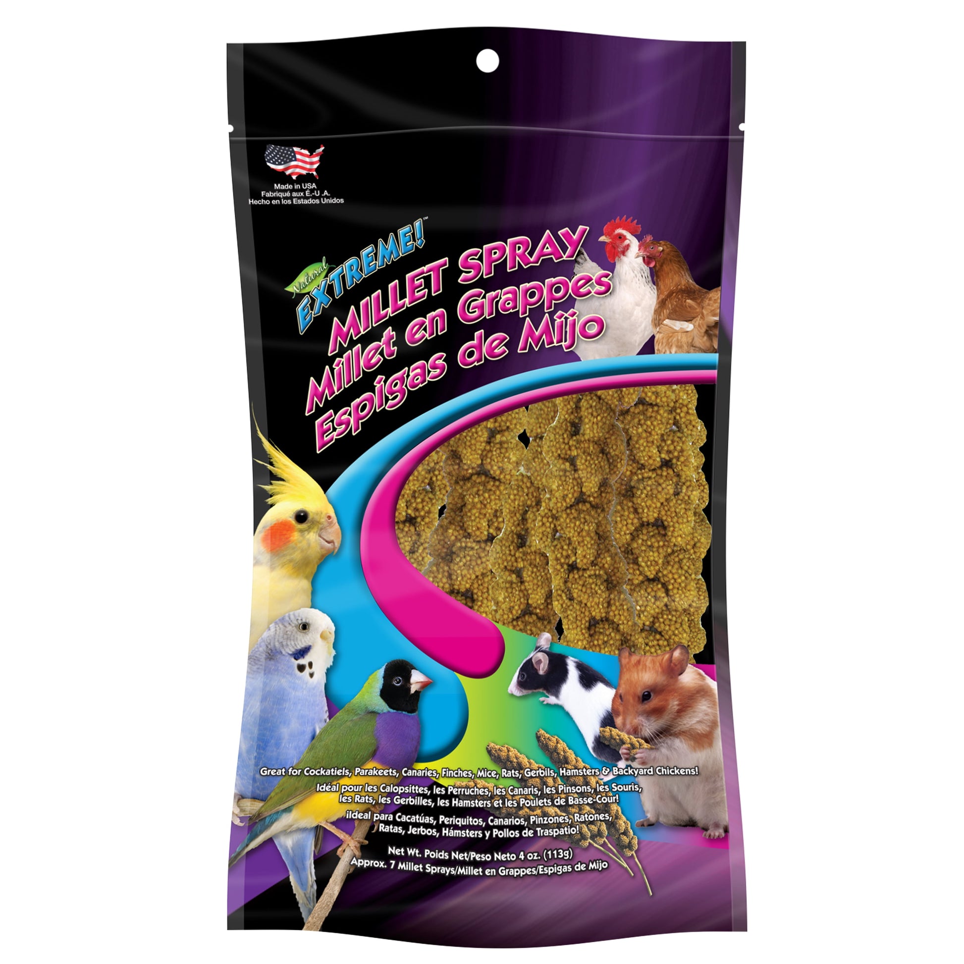 Extreme Natural Millet Spray Bird Treats, 7 Count