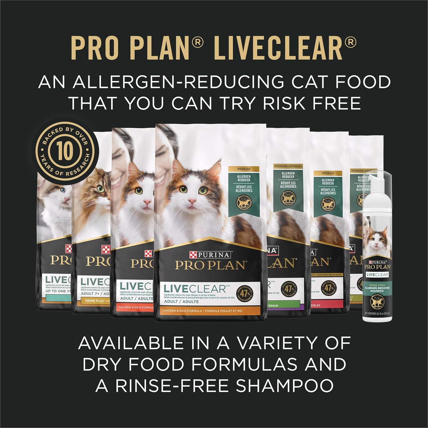 Liveclear Cat Food Weight Management and Cat Allergen Reducer Chicken and Rice Formula - 3.2 Lb. Bag