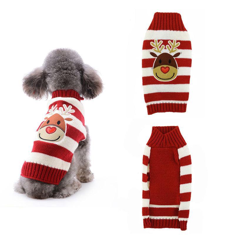 Christmas Pompom Festive Dog Sweater-4