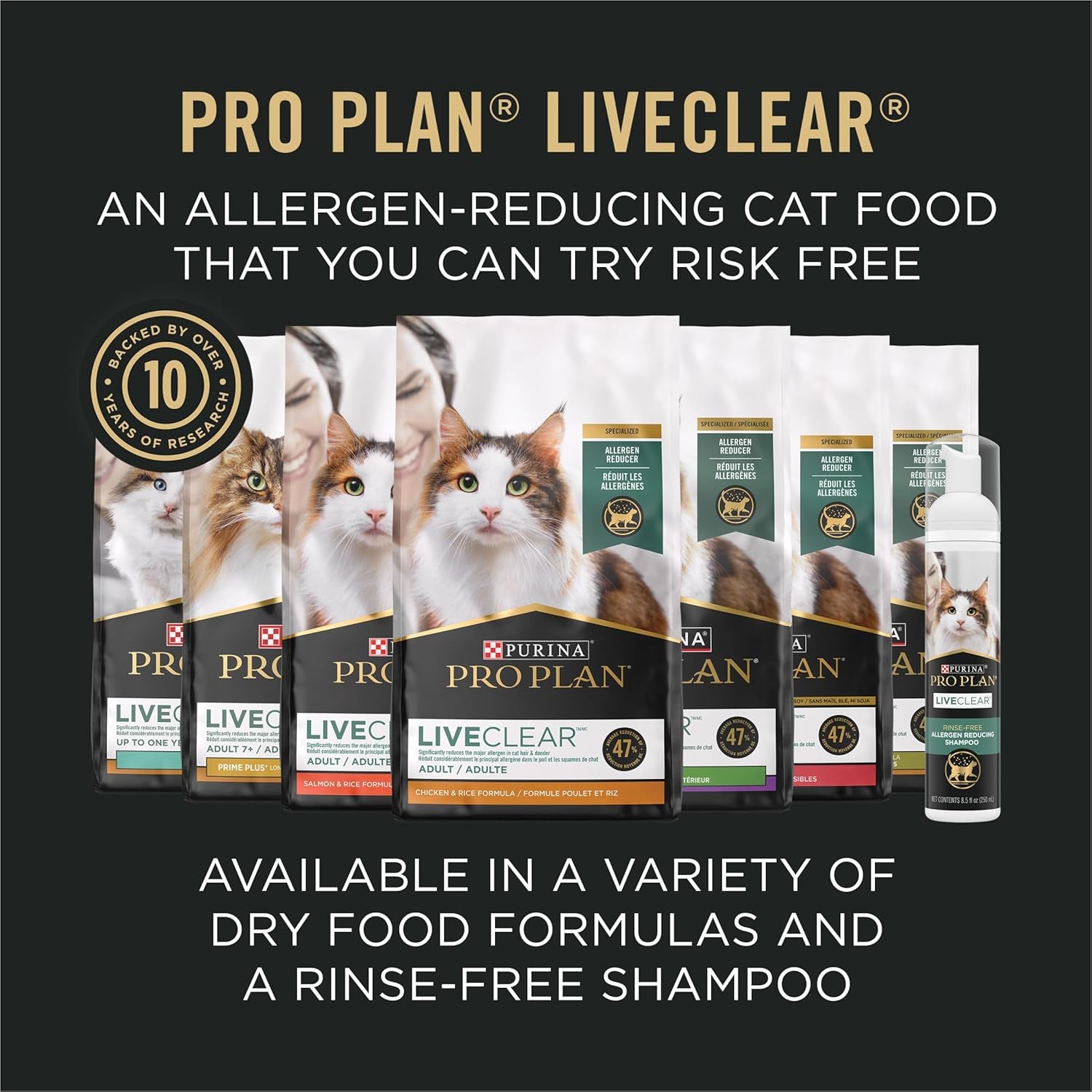 Liveclear Cat Food Weight Management and Cat Allergen Reducer Chicken and Rice Formula - 3.2 Lb. Bag