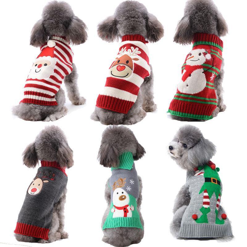 Christmas Pompom Festive Dog Sweater-3