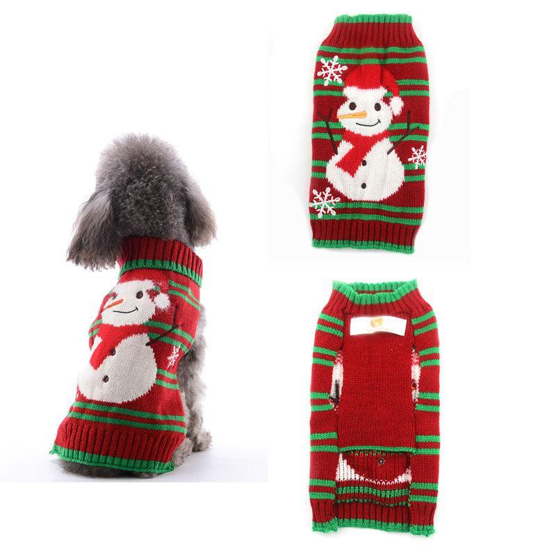 Christmas Pompom Festive Dog Sweater-1